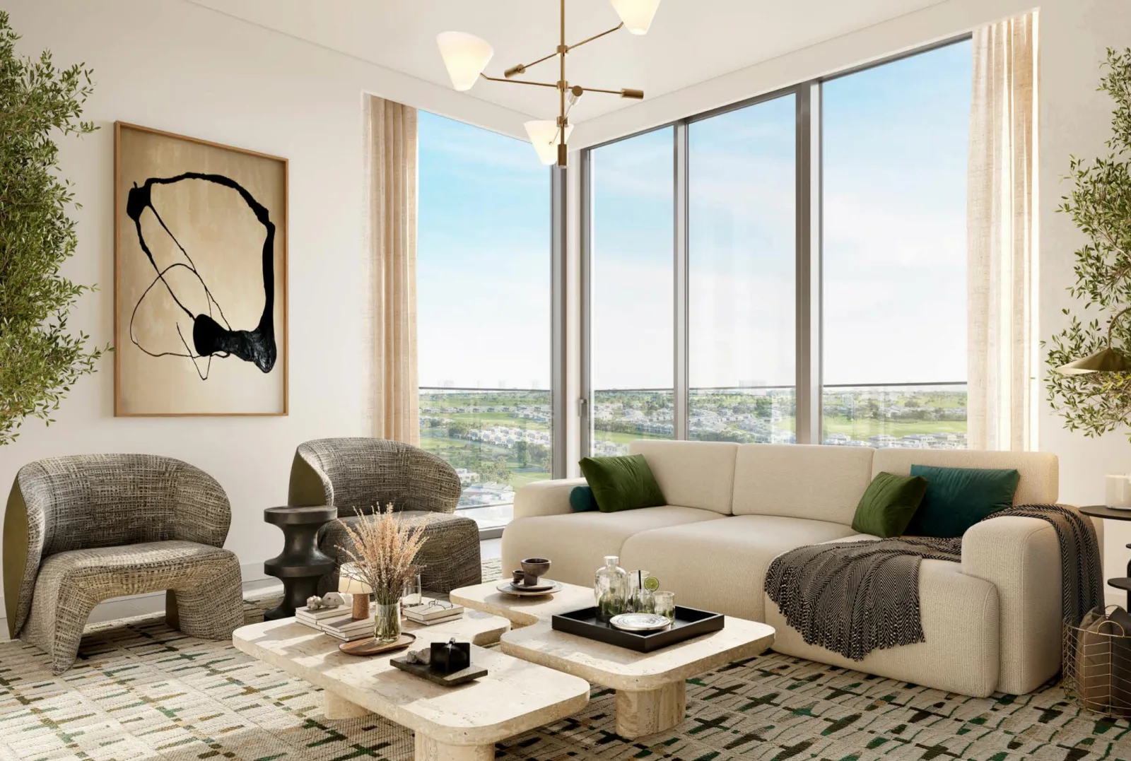 Modern 1BR, High Floor, Burj and Golf Course View — 4